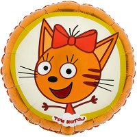 Шар круг "Три Кота Карамелька"