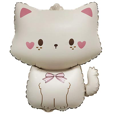 Шар фигура "Кошка щечки сердца"