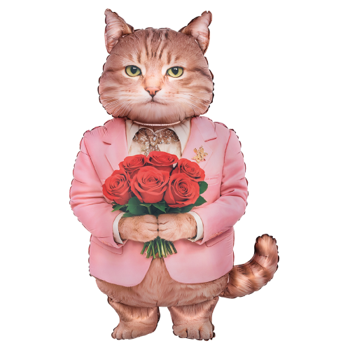 Шар фигура "Кот Романтик"