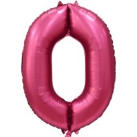 Цифра 0 Сатин бордовый