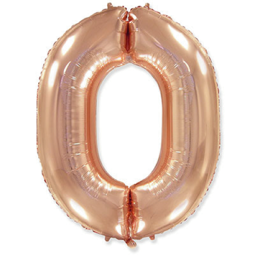 Цифра 0 Розовое золото