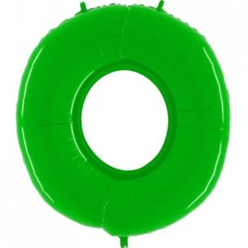 Цифра 0 Яркий Лайм