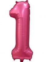 Цифра 1  Сатин бордовый