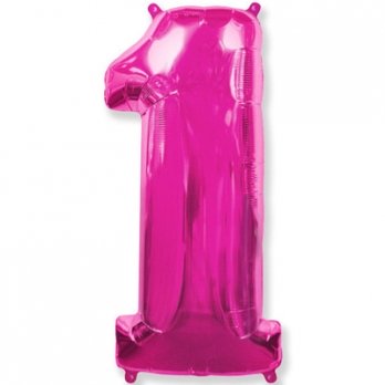 Цифра 1 Фуксия