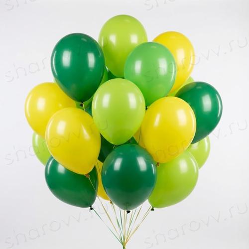 Шары латекс 35см. "Желтый, зеленый, лайм"