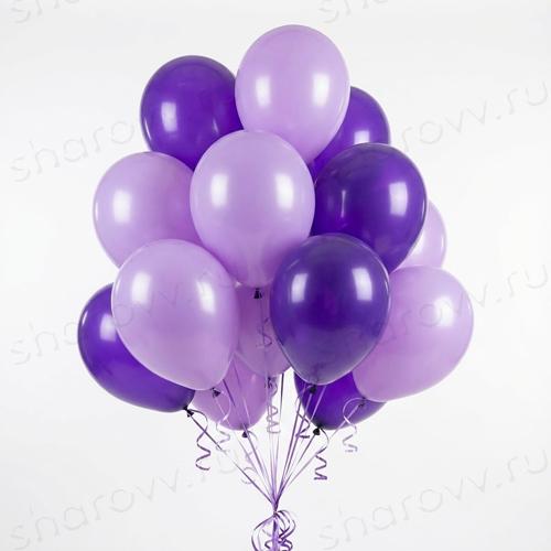 Шары латекс 35см. "Сиреневый, фиолетовый"