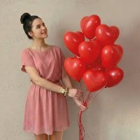 20 красных шаров сердец латекс