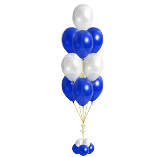 Фонтан из шаров Белый, синий