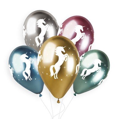 Шары латекс Хром Единорог