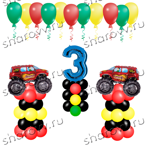 Пакет воздушных шаров Джипы