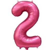 Цифра 2  Сатин бордовый