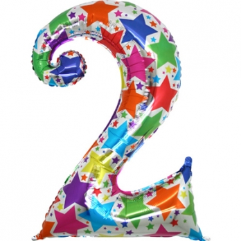 Цифра 2 Звезды голография