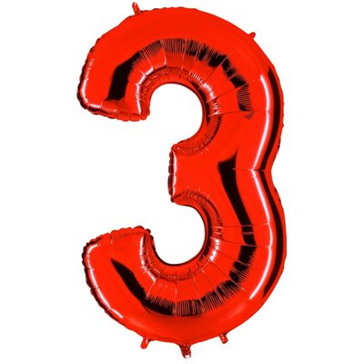 Цифра 3 Красный