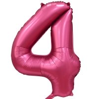 Цифра 4  Сатин бордовый