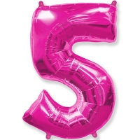 Цифра 5 Фуксия