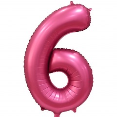 Цифра 6  Сатин бордовый