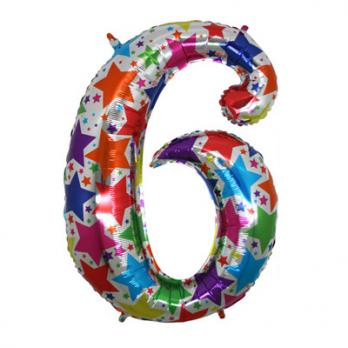 Цифра 6 Звезды голография