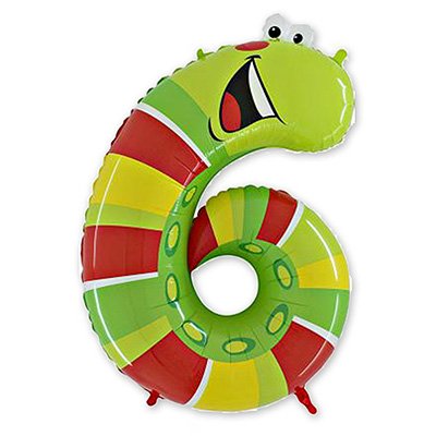 Цифра 6 Гусеница