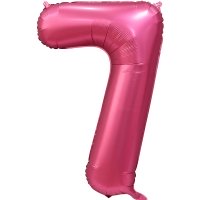 Цифра 7  Сатин бордовый