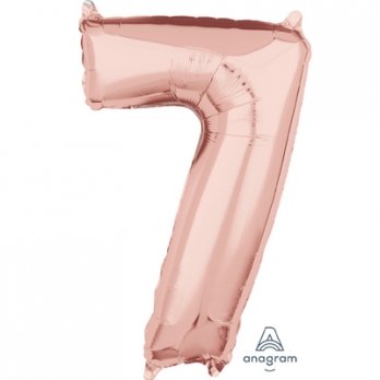 Цифра 7 65см Розовое золото