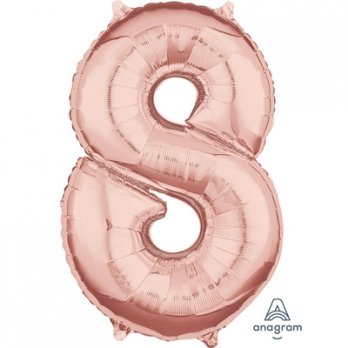 Цифра 8 65см Розовое золото