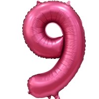 Цифра 9  Сатин бордовый