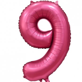 Цифра 9  Сатин бордовый