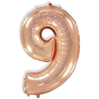 Цифра 9 Розовое золото