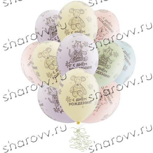 Шары латекс "С Днем Рождения Зверюшки-игрушки"