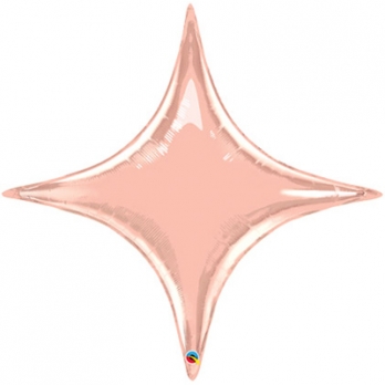 Шар фольга Звезда 4х-конечная 50см.  Розовое золото