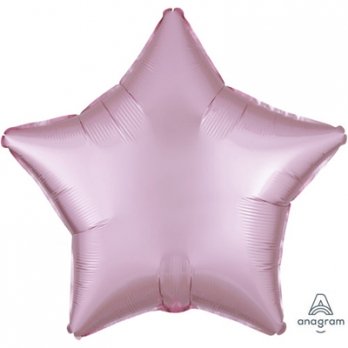 Шар фольга Звезда 45см. Сатин Розовый
