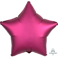 Шар фольга Звезда 45см. Сатин Бургундия