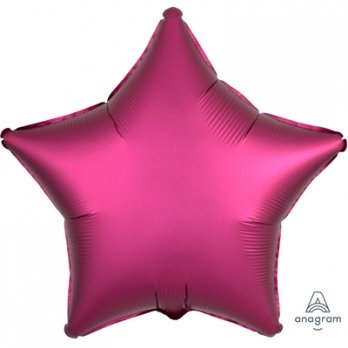 Шар фольга Звезда 45см. Сатин Бургундия