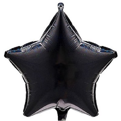 Шар фольга Звезда 45см. Пастель Черный