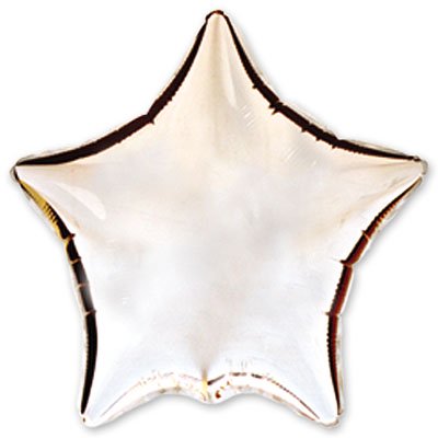 Шар фольга Звезда 90см. Металлик Серебро