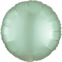 Шар фольга Круг 45см. Сатин Мятный