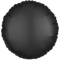 Шар фольга Круг 45см. Сатин Черный