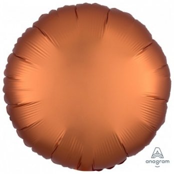 Шар фольга Круг 45см. Сатин Оранжевый