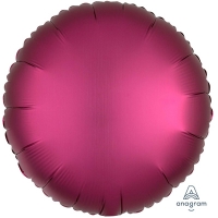 Шар фольга Круг 45см. Сатин Бургундия