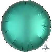 Шар фольга Круг 45см. Сатин Бирюза
