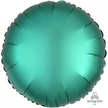 Шар фольга Круг 45см. Сатин Бирюза