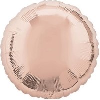Шар фольга Круг 45см. Металлик Розовое золото