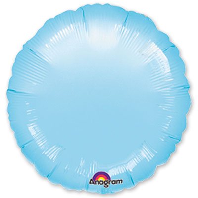 Шар фольга Круг 45см. Пастель Голубой