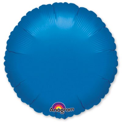 Шар фольга Круг 45см. Металлик Синий