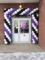 Гирлянда - белый, черный, сиреневый