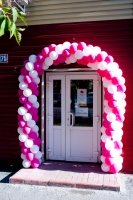 Гирлянда - белый, фуксия