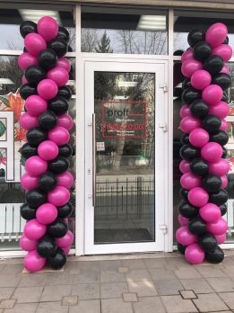 Гирлянда - черный, фуксия