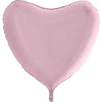 Шар фольга Сердце 90см. Пастель Розовый