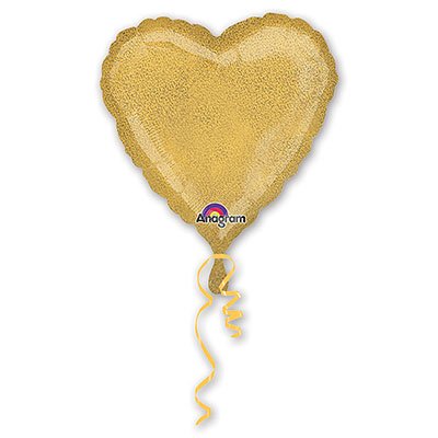 Шар фольга Блеск Сердце 45см. Золото