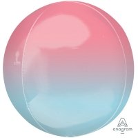 Шар фольга Сфера 40см. розово-синий
